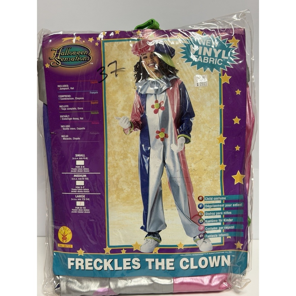 Children's Costume Freckles The Clown Size 8-10 Years‎ H-1